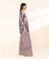 Unstitched Women's Embroidered Lawn Purple Two Piece Suit